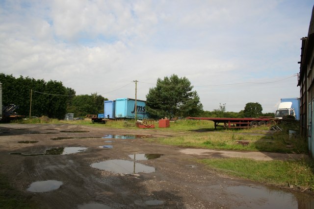 Artic trailers yard © Richard Croft cc-by-sa/2.0 :: Geograph Britain