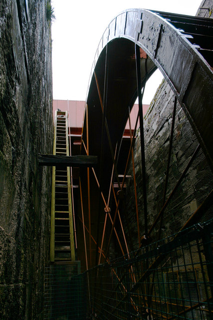 The waterwheel at the National Slate Museum