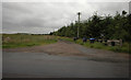 Road junction to the farm at Crossley