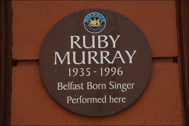 Ruby Murray plaque, Belfast (2)