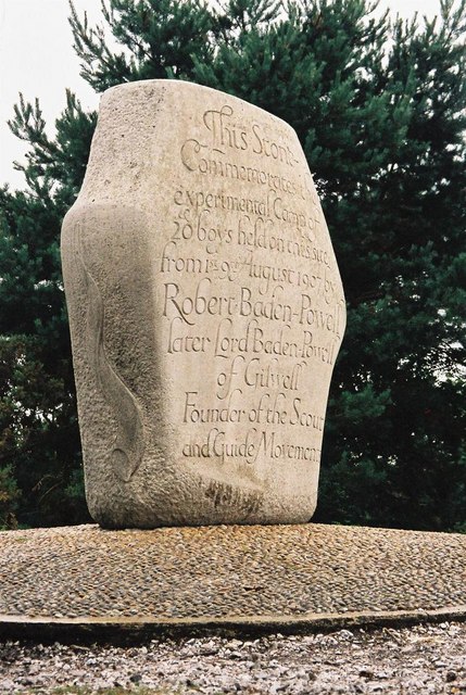 Robert Baden-Powell memorial on Brownsea