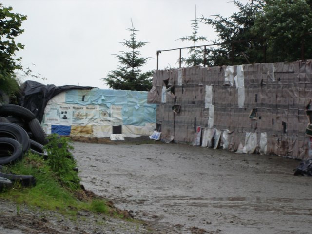 Empty silage pit at Vronganllwyd