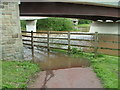 Footpath under the road bridge at 5:05pm