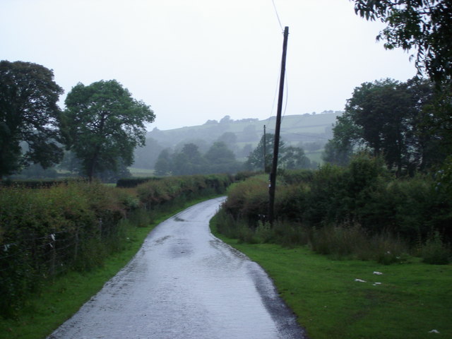 Lane approaching the Camddwr stream