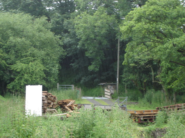 Farmyard scene next to a bridleway