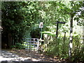 Footpath Junction and Kissing gate.