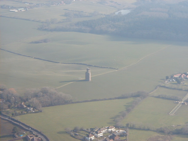 Horton Tower and surroundings from the air