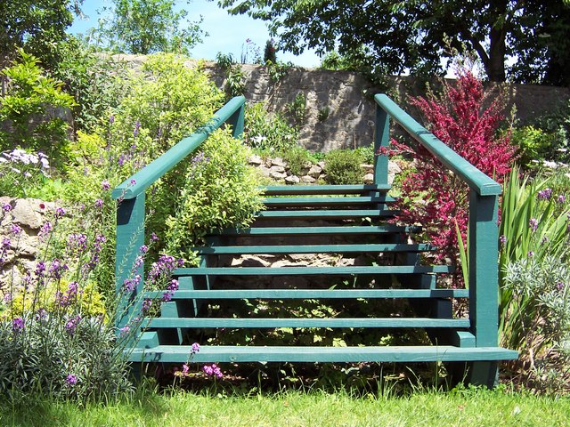 Garden Steps in Summer