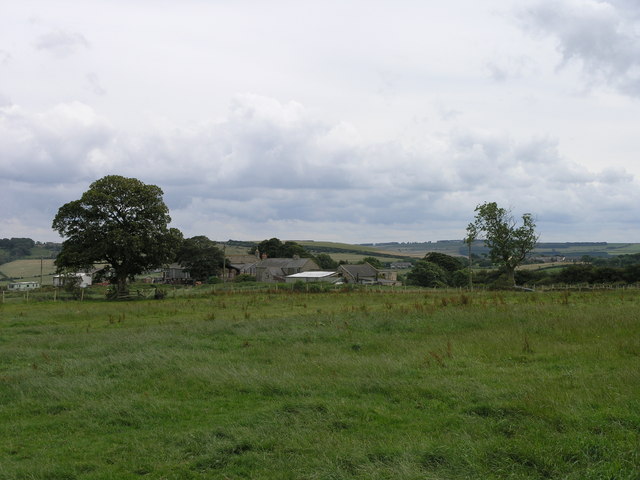 Field. Mamsteel Farm in the Distance.