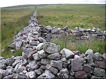 SN7914 : Sheepfold and wall on Cefn Morfa by Alan Bowring