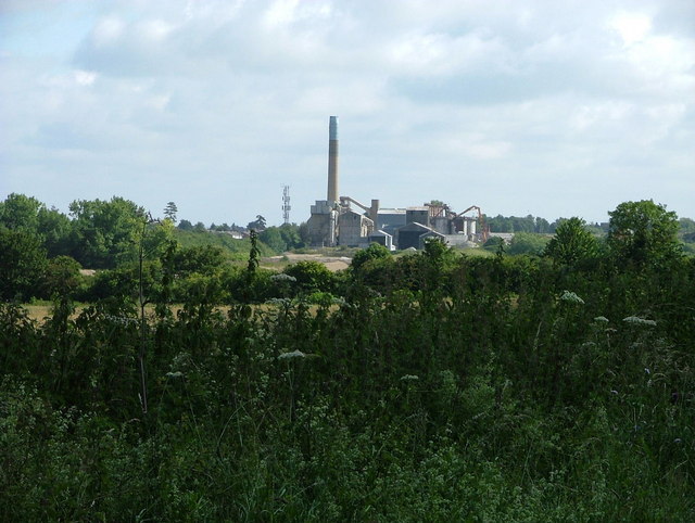 Chinnor cement works from the Ridgeway Path