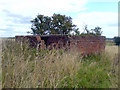 Derelict brick built building on airfield