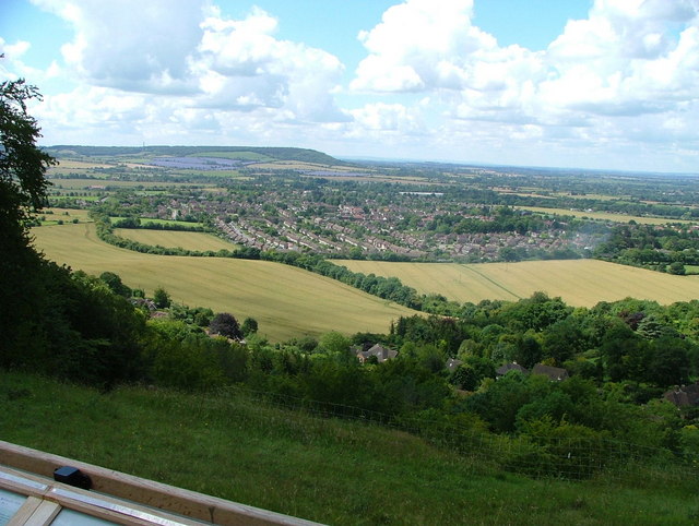 View over Princes Risborough from Whiteleaf Cross
