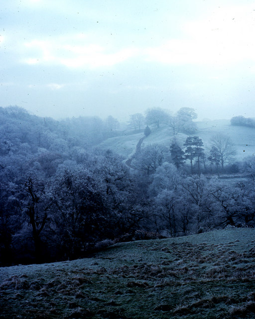 Road to Barleighford Farm taken winter 1976