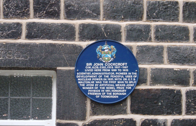 Sir John Cockcroft's Blue Plaque