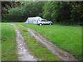 Camping in the rain at Westermill Farm