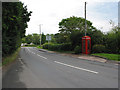 Phone box at Crow Hill