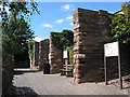 Bridge piers - remains of railway bridge at Fiveways