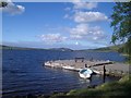 Lochindorb: the jetty at Lochindorb Lodge