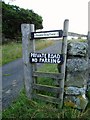 NX5793 : Signs at Knock Gray Farm. by Bob Peace