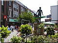 SJ8847 : Stanley Matthews' statue in Hanley town centre by David Sands