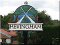 TG1921 : Hevingham Village Sign by Evelyn Simak