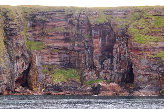 Sandstone cliff on Rum