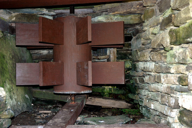 The Click Mill (detail of mill wheel)