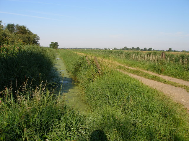 Drainage ditch beside the track