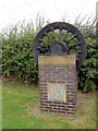 Monument to commemorate opening by Mayor of Barnsley the Dearne Valley Parkway.