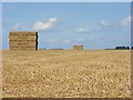 Farmland and bales, Shrewton