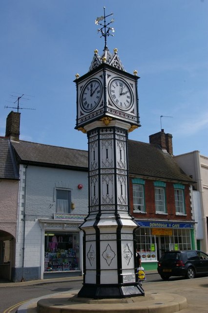 Clock in centre of town