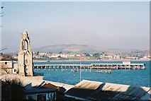 SZ0378 : Swanage: Wellington clock tower and pier by Chris Downer