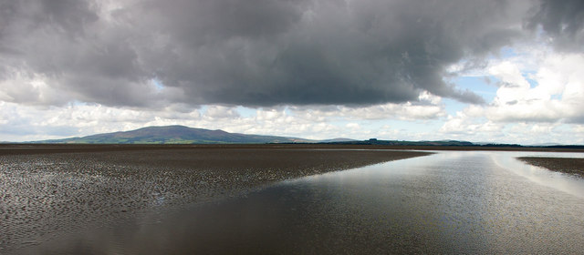 Looking west towards Caerlaverock Nature reserve with Criffel beyond.
