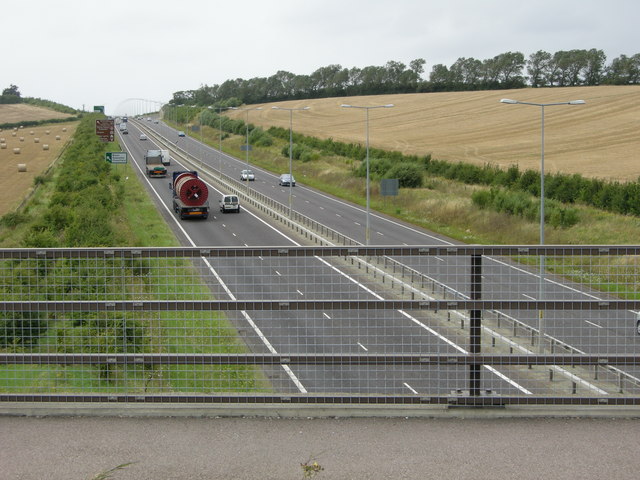 New A299 cuts across fields and footpath