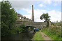 SD8332 : View along Towpath - Leeds/Liverpool Canal - Weavers' Triangle by Betty Longbottom