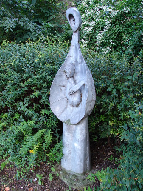 Mother and Child Sculpture Outside Dublin Airport