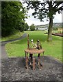 Sculpture in Slaithwaite Spa recreation ground, Linthwaite