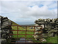 SH6220 : The gate at the summit of Bwlch y Rhiwgyr by Eric Jones
