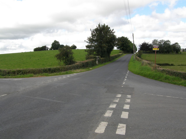 Crossroads - Mullanary Road and Lisbofin Road.