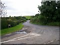 Junctions of Drumnascamph Road with Ballylough Road in the foreground and the Lowtown Road in the distance.