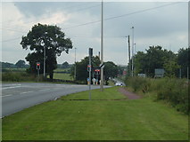 SJ6756 : Traffic lights on the A530 by Margaret Sutton