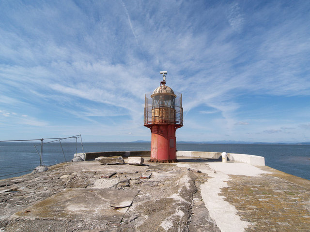 Heysham South pier lighthouse.