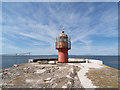 SD3959 : Heysham South pier lighthouse. by Steve  Fareham