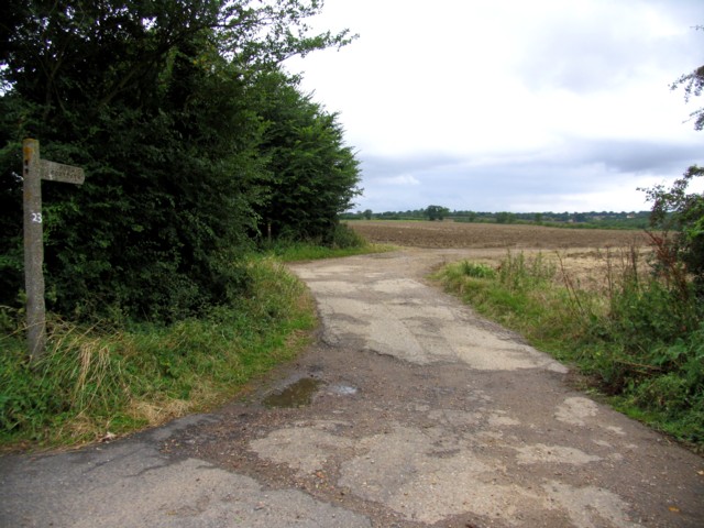 Footpaths and farm track