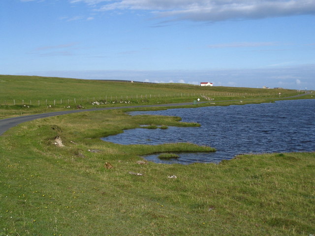 Northern edge of Loch of Funzie