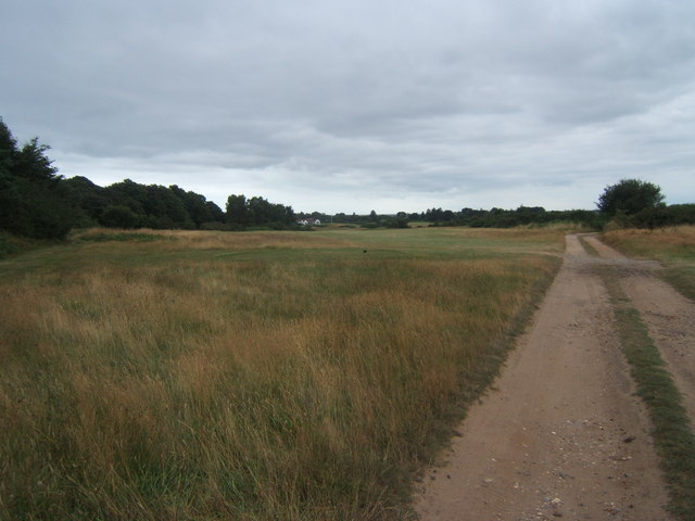 Track across Aldeburgh Golf Course