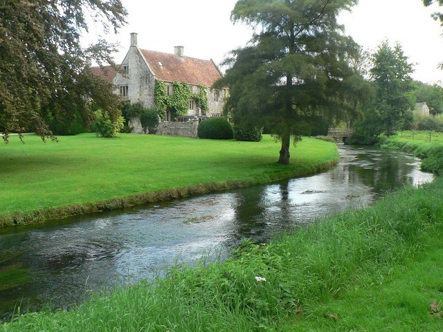 Knook: the manor from across the Wylye