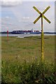 SU4307 : Navigation markers, Hythe Spartina Marshes by Jim Champion
