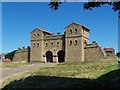 NZ3667 : Reconstructed Gatehouse - Arbeia Roman Fort by R J McNaughton